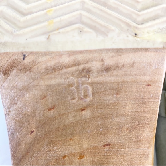 Sven Originals Kiltie Clogs Wood Platform Sole Tan - Picture 10 of 11